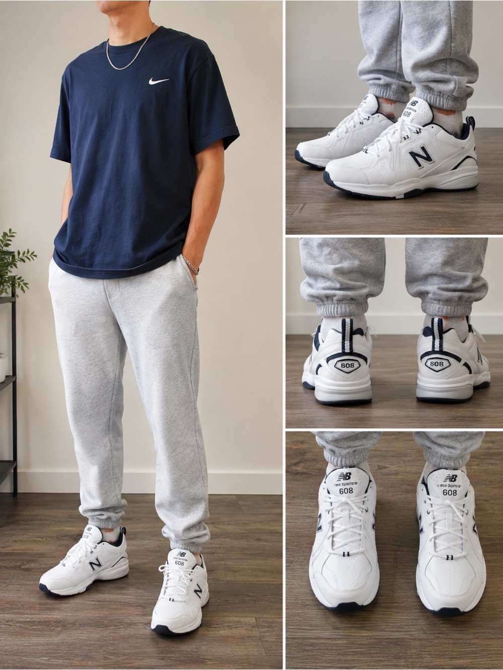 New Balance 608 White Navy Men’s Sneakers Size 14